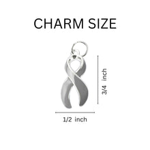 Load image into Gallery viewer, Gray Ribbon Hanging Charms - The Awareness Company