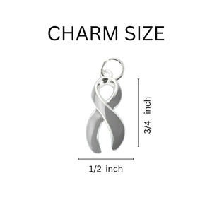 Gray Ribbon Hanging Charms - The Awareness Company