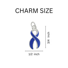 Load image into Gallery viewer, Bulk Large Size Dark Blue Ribbon Awareness Necklaces - The Awareness Company