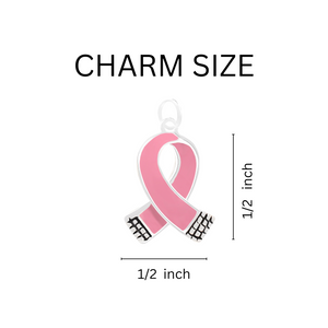 Small Size Pink Ribbon Keychains