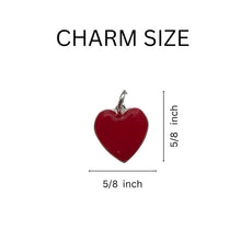 Load image into Gallery viewer, Red Heart Charm Silver Charm Bracelets