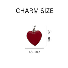 Load image into Gallery viewer, Red Heart Shaped Hanging Charms