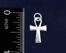 Load image into Gallery viewer, Decorative Silver Cross Earrings 