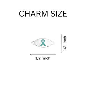 Bulk Teal Ribbon Awareness Stretch Bracelets - The Awareness Company