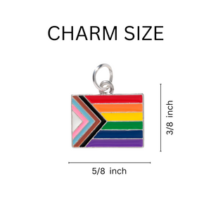 Bulk Daniel Quasar Flag Beaded Charm Bracelets, Gay Pride Jewelry - The Awareness Company