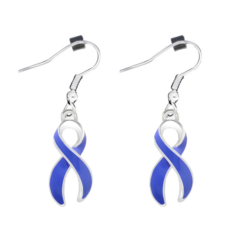 Periwinkle Ribbon Hanging Earrings