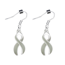 Load image into Gallery viewer, Bulk Gray Ribbon Hanging Earrings - The Awareness Company