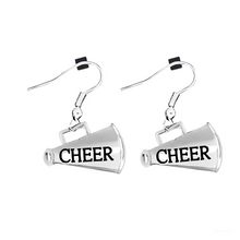 Load image into Gallery viewer, Cheerleading Megaphone Earrings | Cheer Team Jewelry