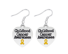 Load image into Gallery viewer, Bulk Childhood Cancer Awareness Heart Earrings - The Awareness Company