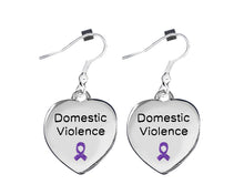 Load image into Gallery viewer, Domestic Violence Awareness Heart Earrings - The Awareness Company