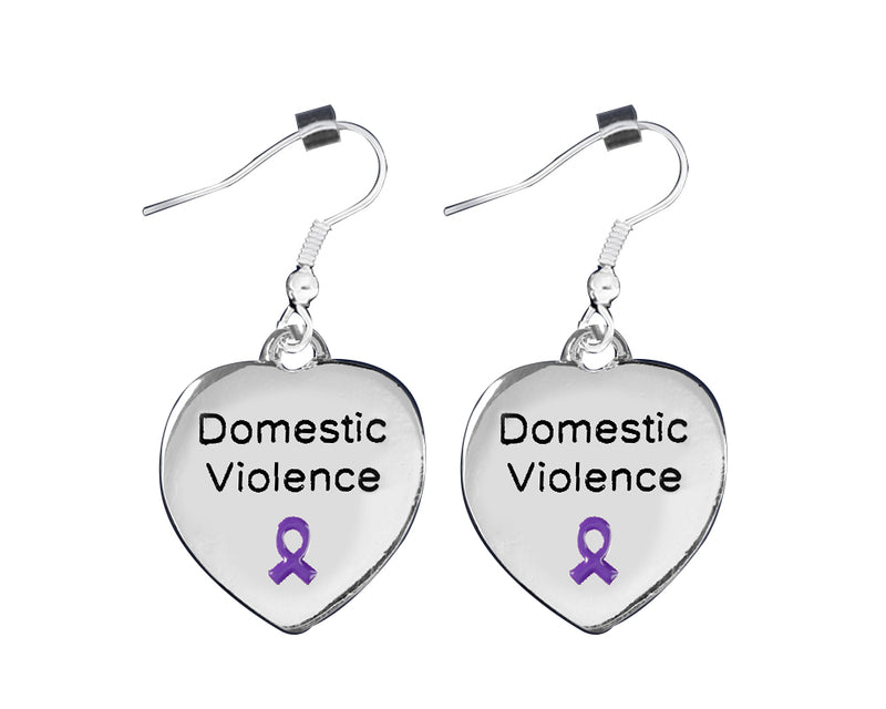 Domestic Violence Awareness Heart Earrings - The Awareness Company