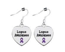 Load image into Gallery viewer, Lupus Awareness Heart Earrings - The Awareness Company