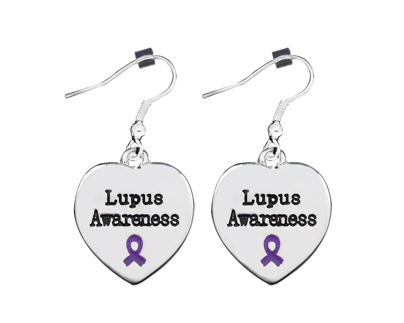 Lupus Awareness Heart Earrings - The Awareness Company