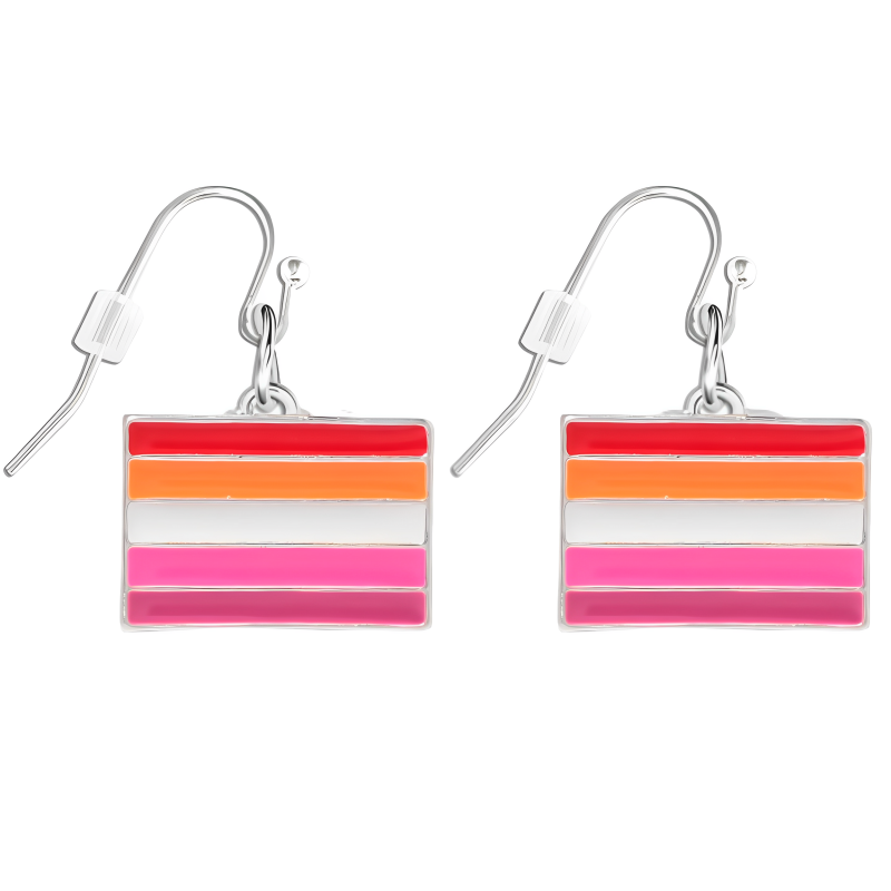 Lesbian Sunset Flag Earrings