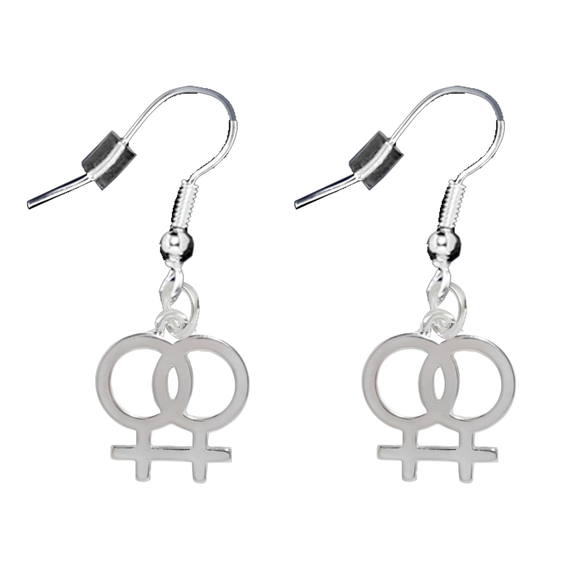 Lesbian Female Same Sex Symbol Earrings
