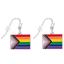 Load image into Gallery viewer, Daniel Quasar Flag Hanging Earrings