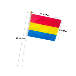 Small Pansexual Flags on a Stick for PRIDE Parades and Events - The Awareness Company