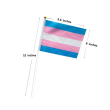 Load image into Gallery viewer, Small Transgender Flags on a Stick for PRIDE Parades and Events - The Awareness Company