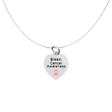 Load image into Gallery viewer, Bulk Heart Shaped Breast Cancer Awareness Necklaces - The Awareness Company