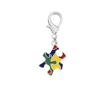 Load image into Gallery viewer, Autism Colored Puzzle Piece Hanging Charms - The Awareness Company 