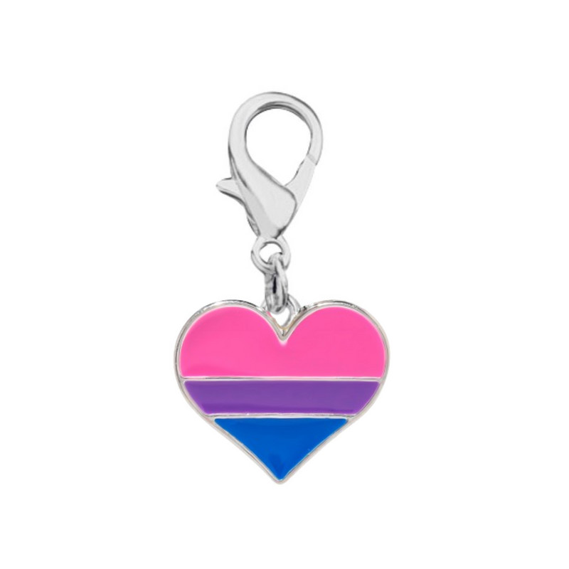 Bisexual Flag Heart Hanging Charms