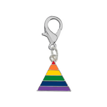 Load image into Gallery viewer, Bulk Triangle Rainbow Hanging Charms, LGBTQ Hanging Charms - The Awareness Company