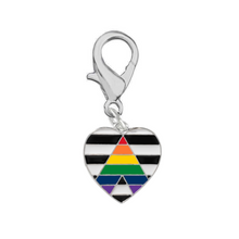 Load image into Gallery viewer, Straight Ally Flag Heart Hanging Charms