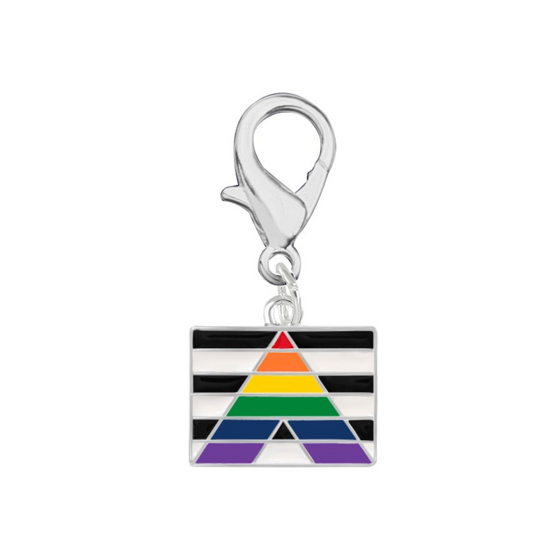 Straight Ally Rectangle Flag Hanging Charm