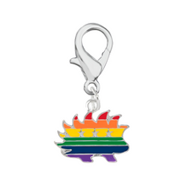 Load image into Gallery viewer, Libertarian Rainbow Porcupine Hanging Charms