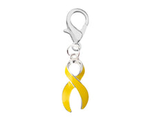 Load image into Gallery viewer, Large Gold Ribbon Hanging Charms Wholesale, Pet Charms - The Awareness Company