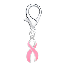 Load image into Gallery viewer, Pink Ribbon Hanging Charms