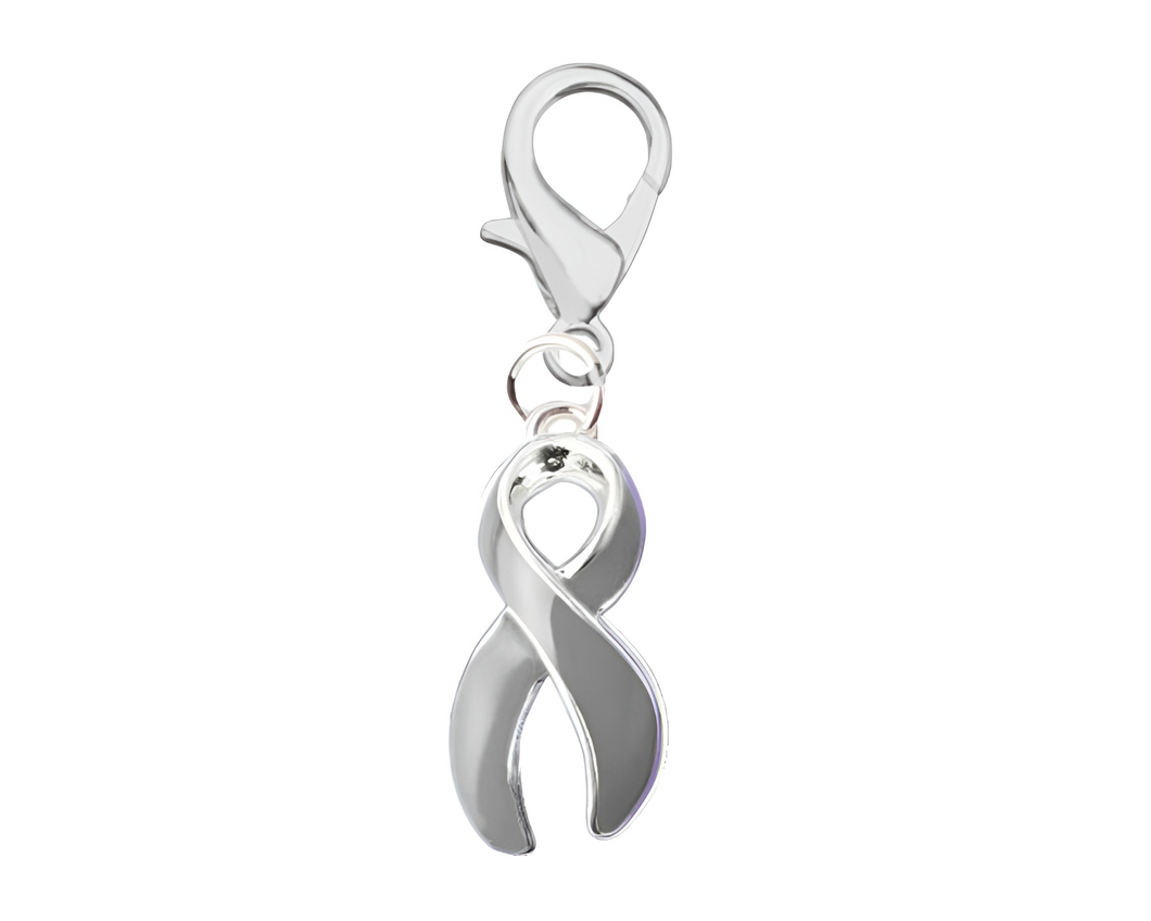 Gray Ribbon Hanging Charms - The Awareness Company