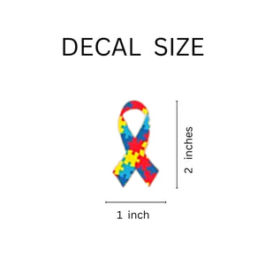 Small Autism Ribbon Decals, Autsim Awareness Decals - The Awareness Company