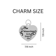 Load image into Gallery viewer, Where There Is Love Heart Charm Pink Ribbon Bracelets