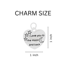 Load image into Gallery viewer, Back To The Moon Zebra Print Ribbon Awareness Charm Bracelets