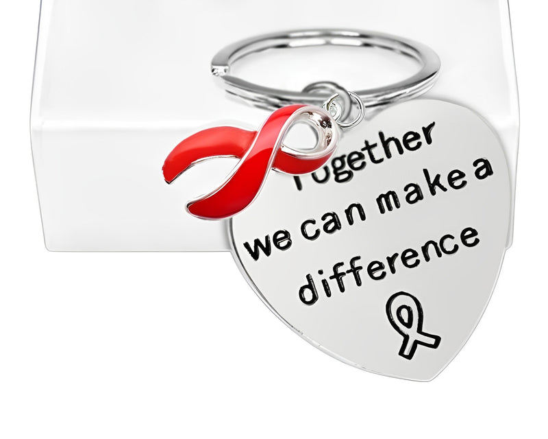Bulk Red Ribbon HIV/AIDS Awareness KeyChains for Fundraising - The ...