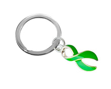 Load image into Gallery viewer, Bulk Split Style Green Ribbon Key Chains - The Company