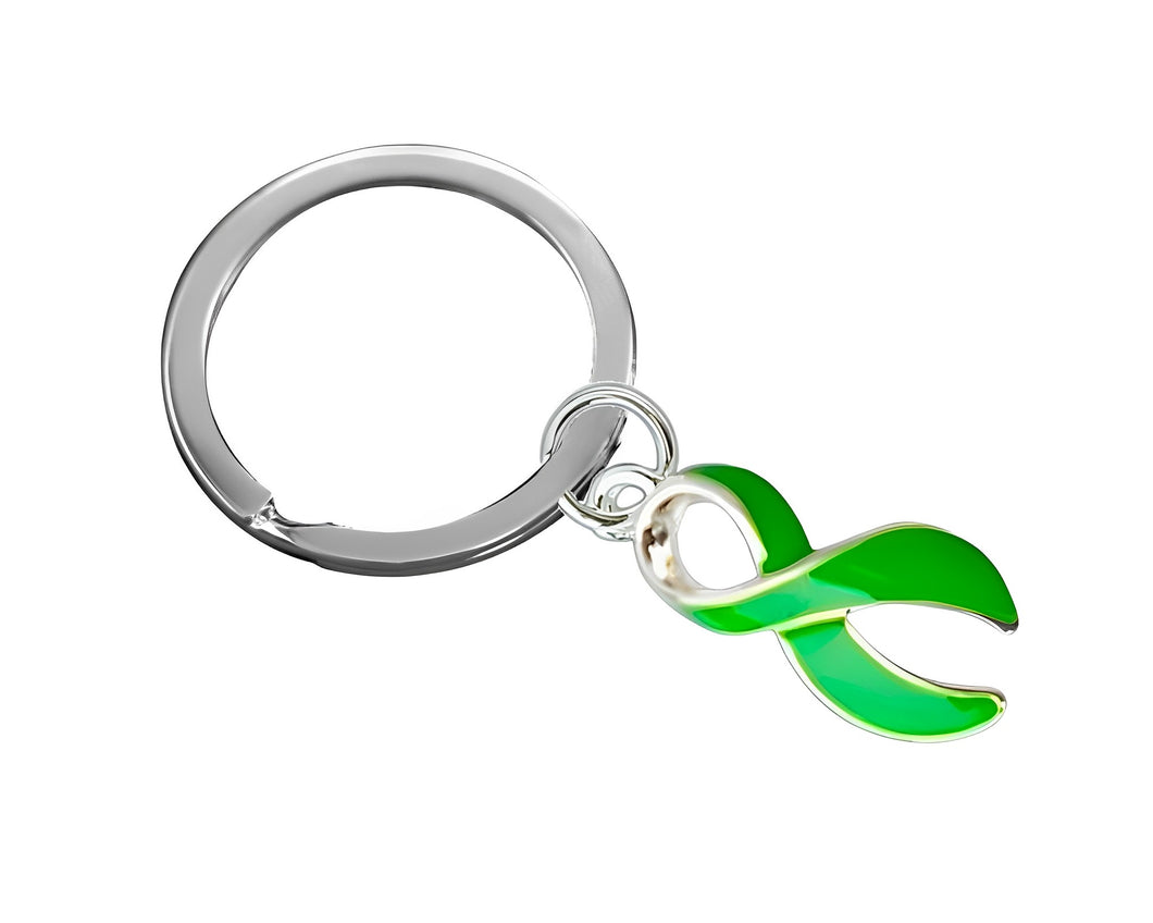 Bulk Split Style Green Ribbon Key Chains - The Company