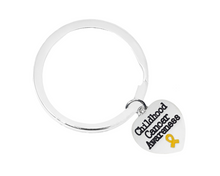 Load image into Gallery viewer, Gold Ribbon Childhood Cancer Split Style Key Chains