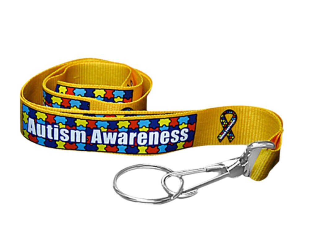 Bulk Autism Ribbon Awareness Lanyards - The Awareness Company