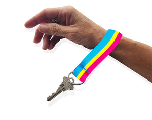 Pansexual Flag Lanyard Style Keychains