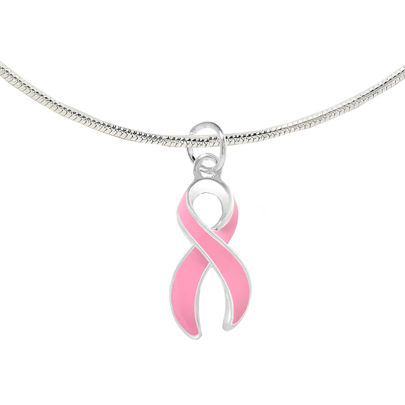 Pink Ribbon Breast Cancer Awareness Necklaces