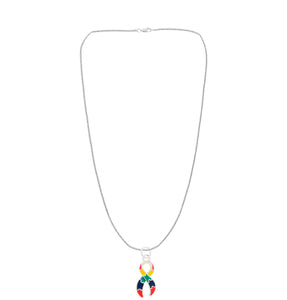 Bulk Autism Ribbon Charm Necklaces for Fundraising, Gift Giving - The Awareness Company