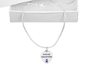 Bulk Heart Shaped Arthritis Awareness Necklaces - The Awareness Company