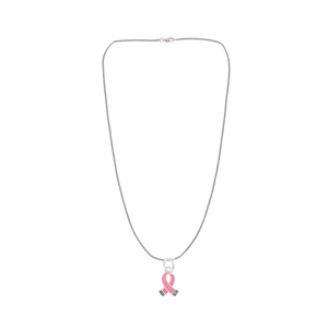 Small Size Pink Ribbon Necklaces