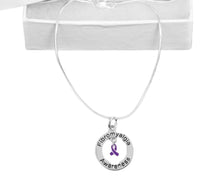 Load image into Gallery viewer, Bulk Fibromyalgia Awareness Round Charm Necklaces - The Awareness Company