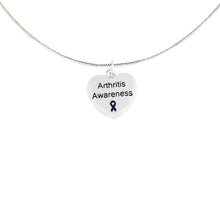 Load image into Gallery viewer, Heart Shaped Arthritis Awareness Necklaces