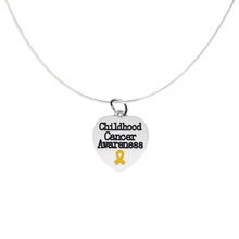 Load image into Gallery viewer, Childhood Cancer Awareness Heart Charm Necklaces