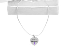 Load image into Gallery viewer, Bulk Heart Shaped Crohn&#39;s Disease Awareness Necklaces - The Awareness Company