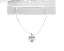 Load image into Gallery viewer, Domestic Violence Awareness Heart Necklaces - The Awareness Company